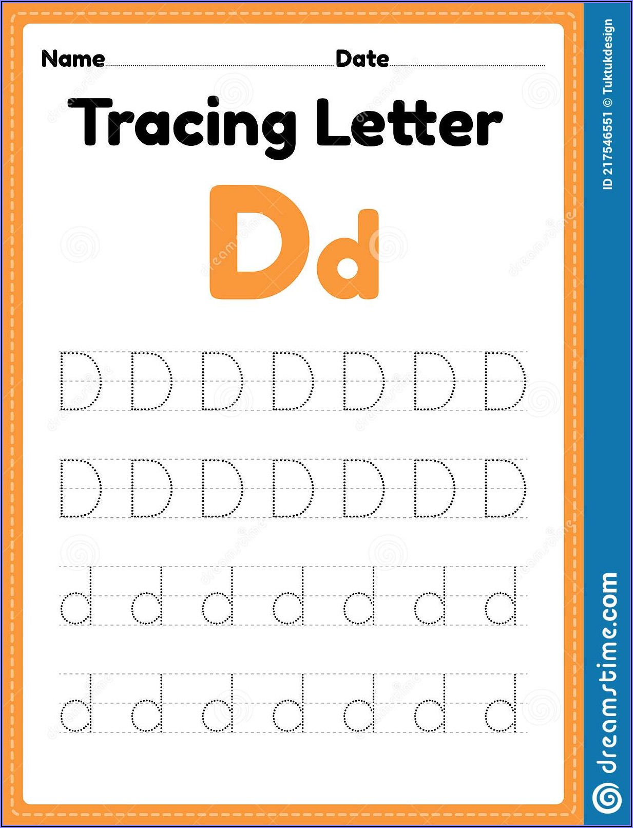 Preschool Worksheet Letter D
