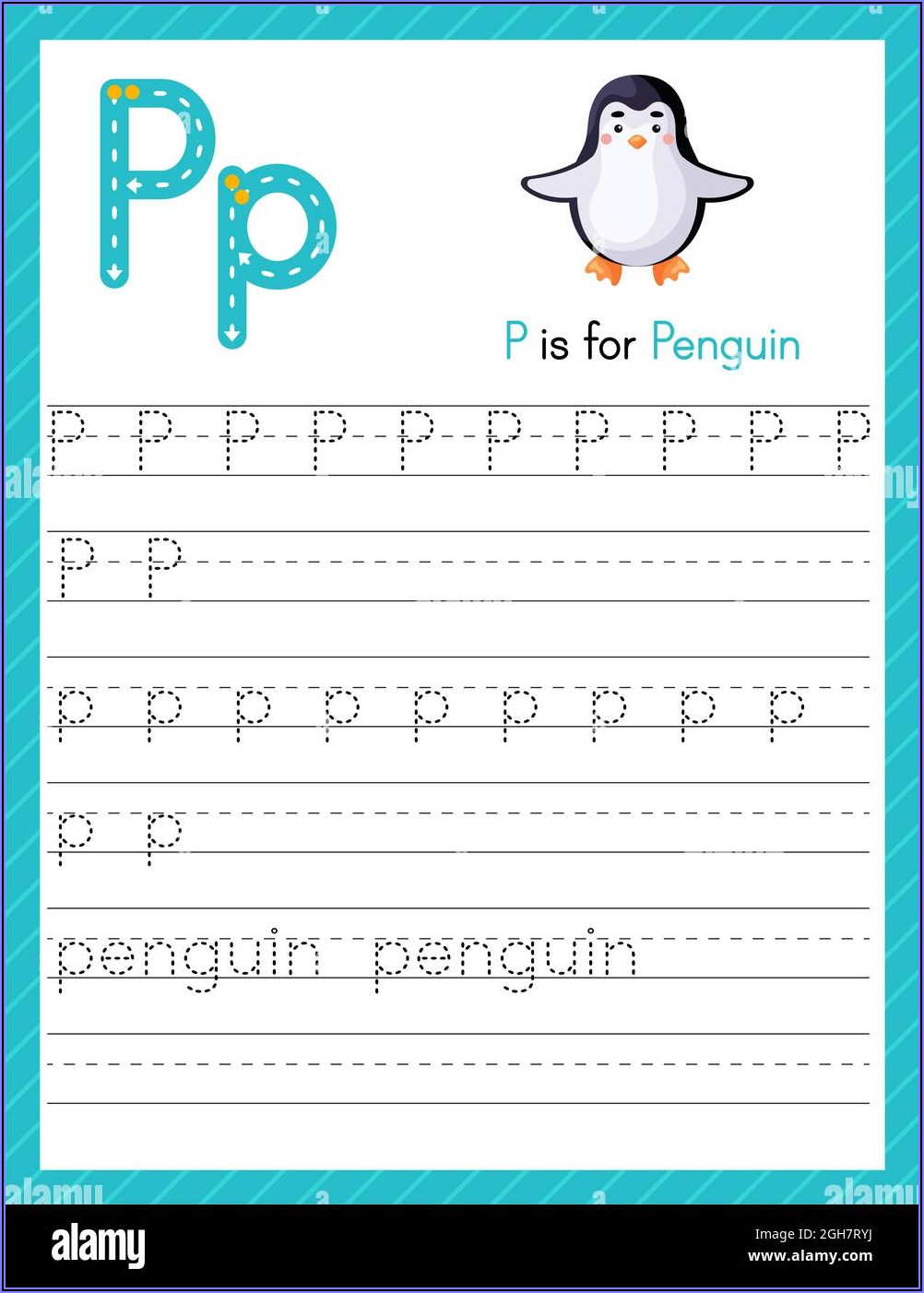 Preschool Worksheet Letter P