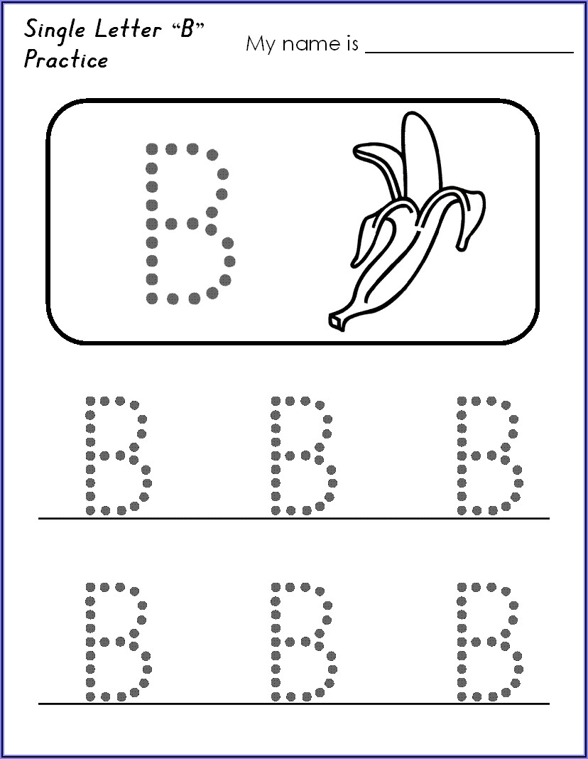 Preschool Worksheets Letter B