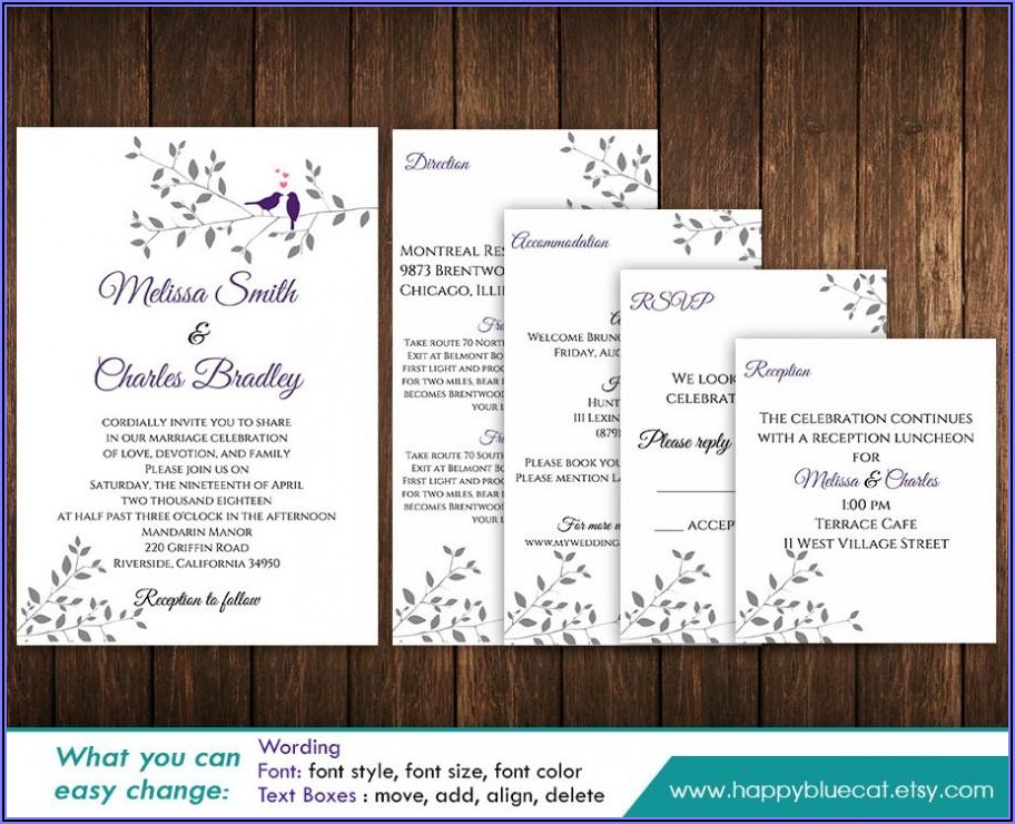 Printable Pocket Wedding Invitation Template
