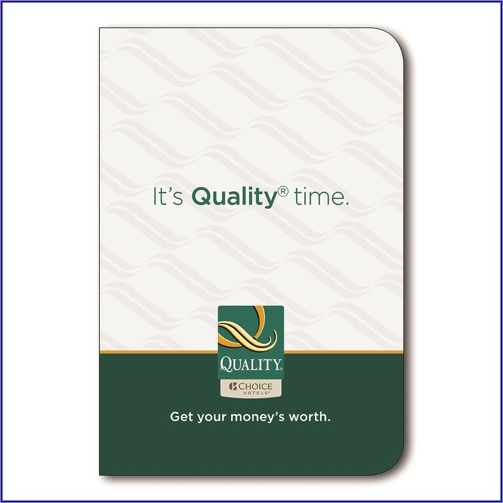 Quality Inn Key Card Envelopes