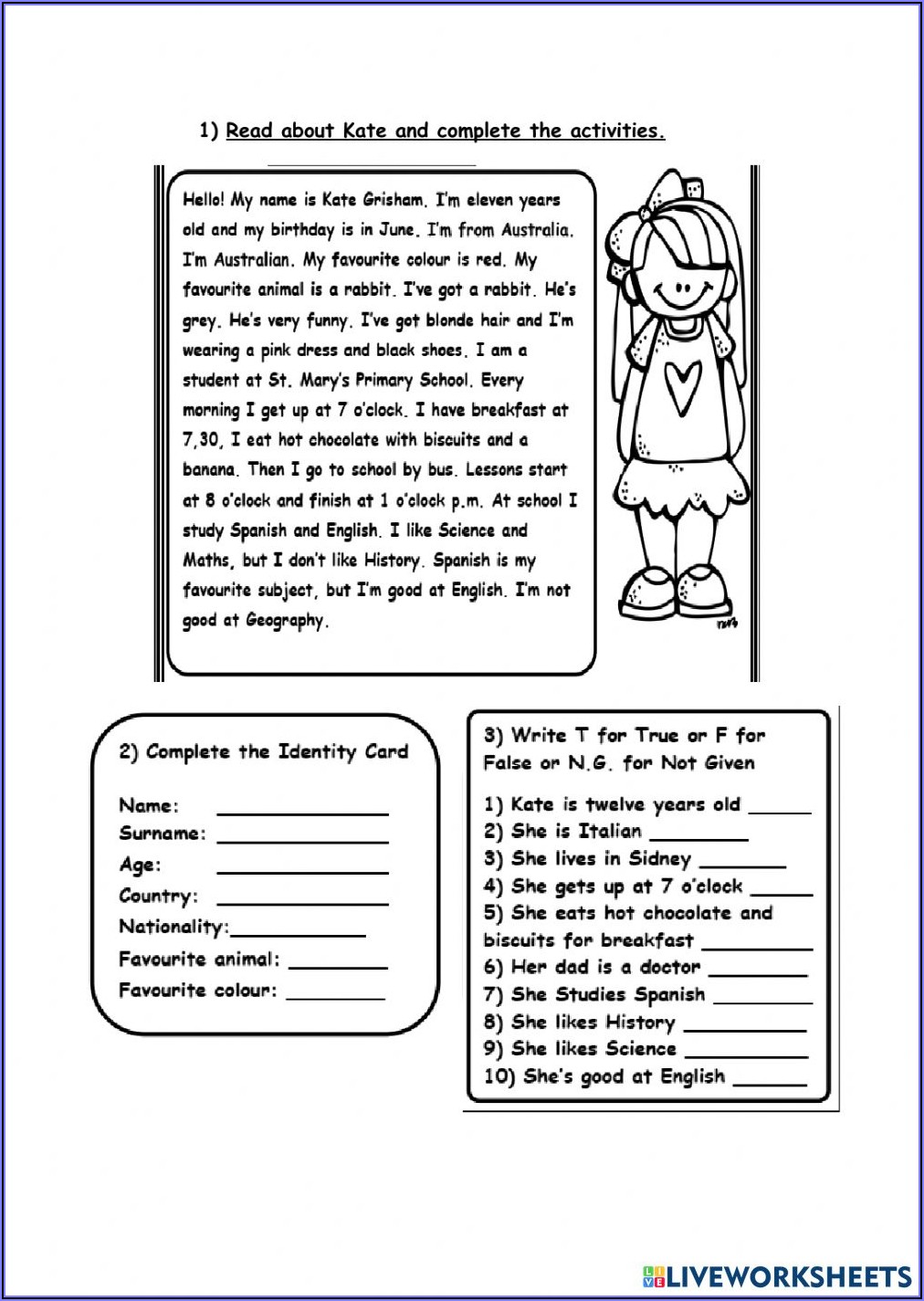 Reading Comprehension Worksheets 4th Grade