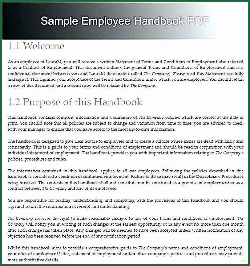 Sample Employee Handbook Welcome Letter