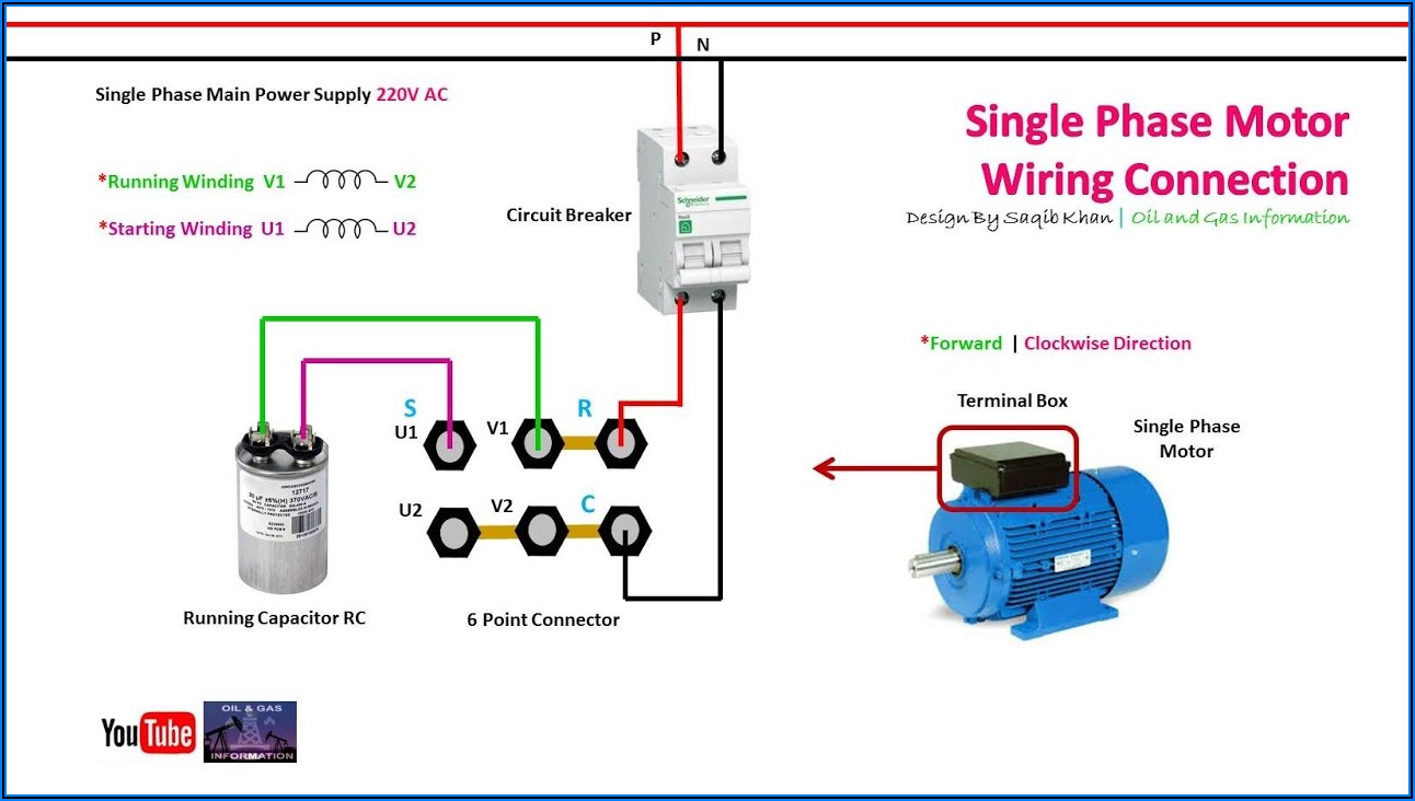 Single Phase Motor Start Capacitor Wiring Diagram