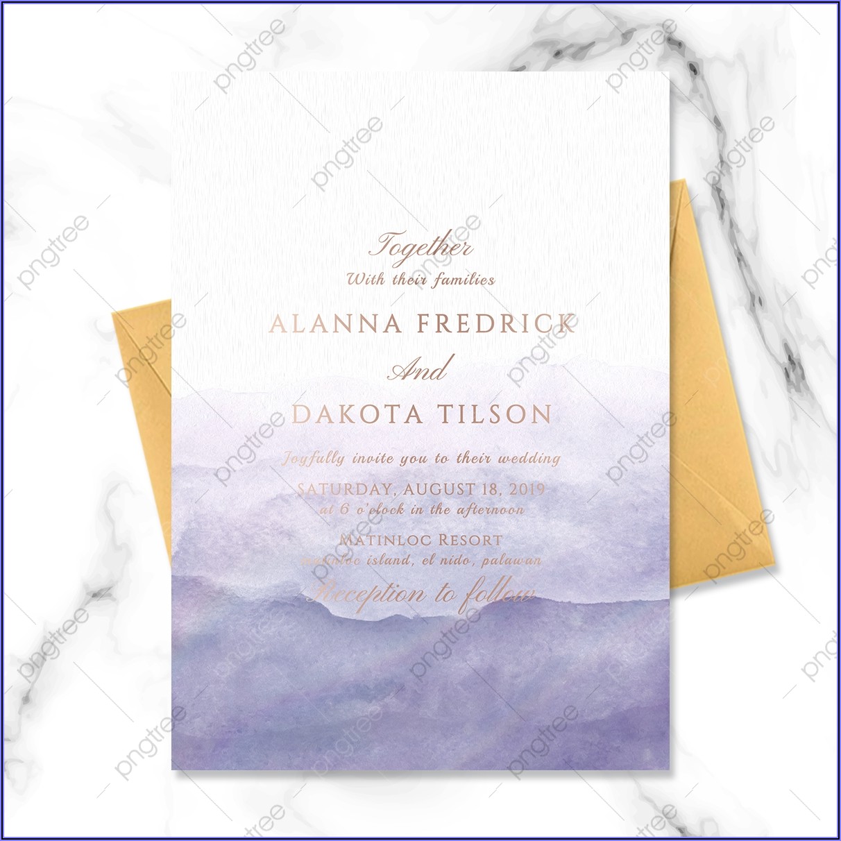 Texture Background Wedding Invitation