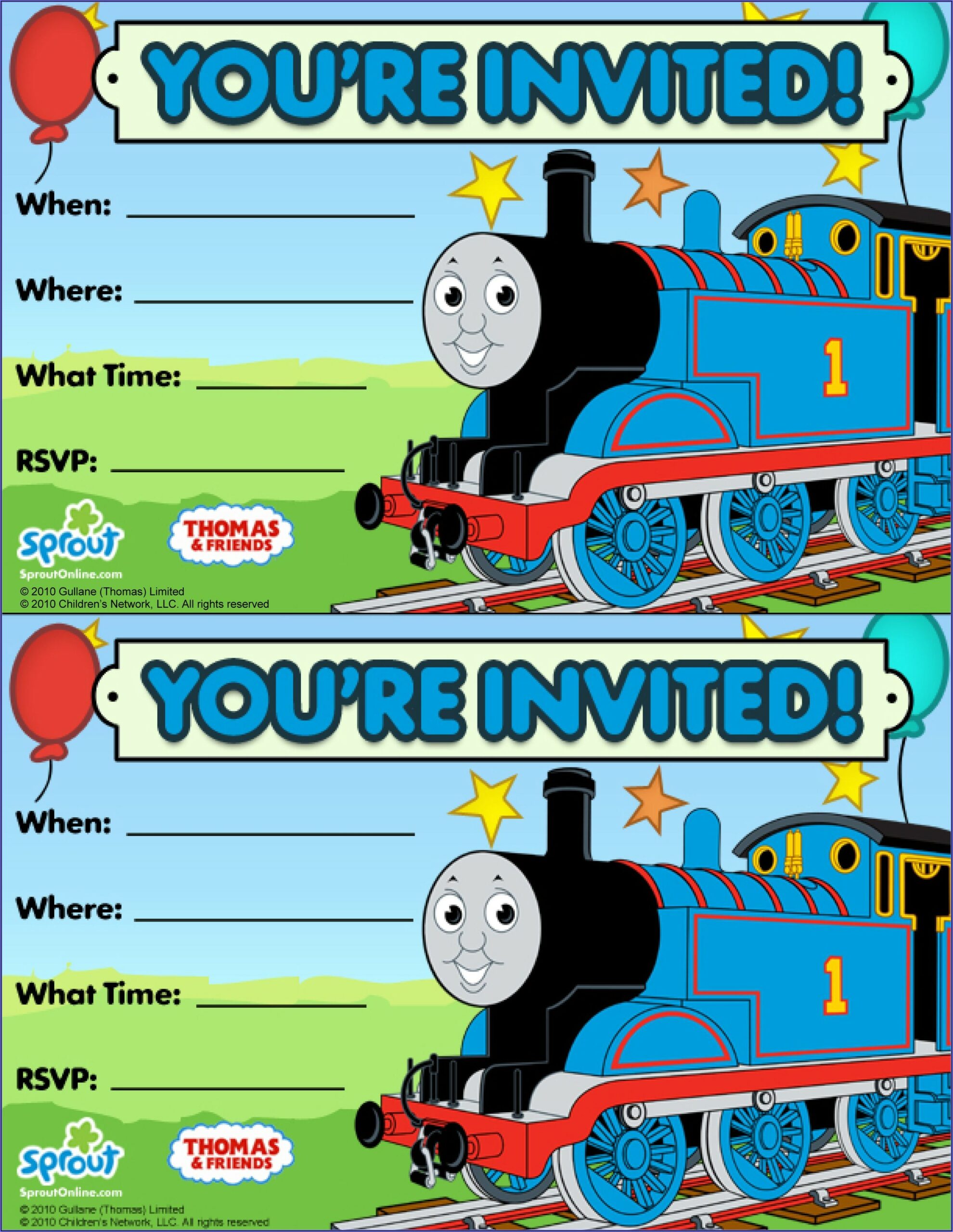 Thomas The Train Birthday Invitations With Photo