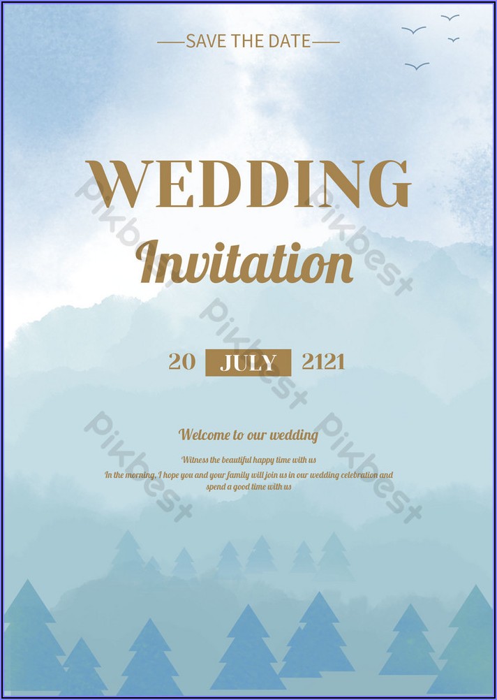 Wedding Invitation Background Landscape