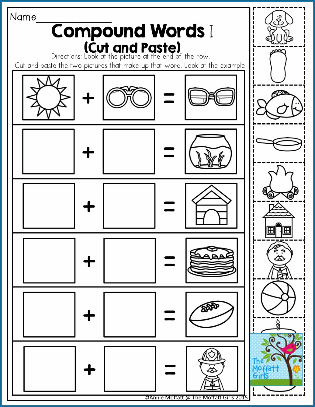 Compound Word Worksheets For Kindergarten Pdf