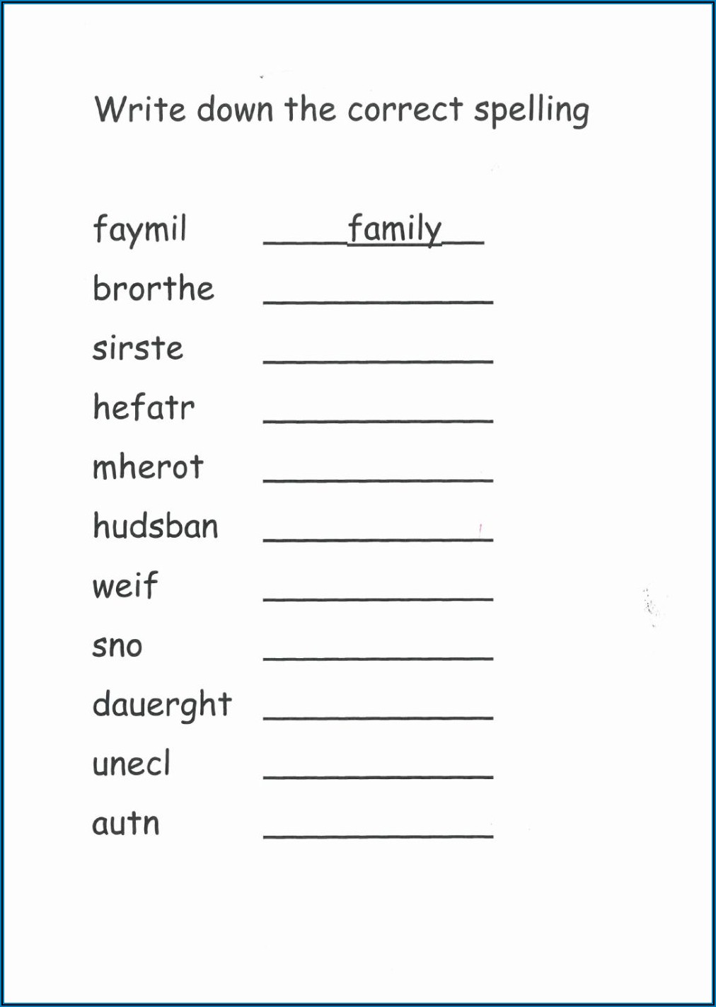 English Worksheets Jumbled Words