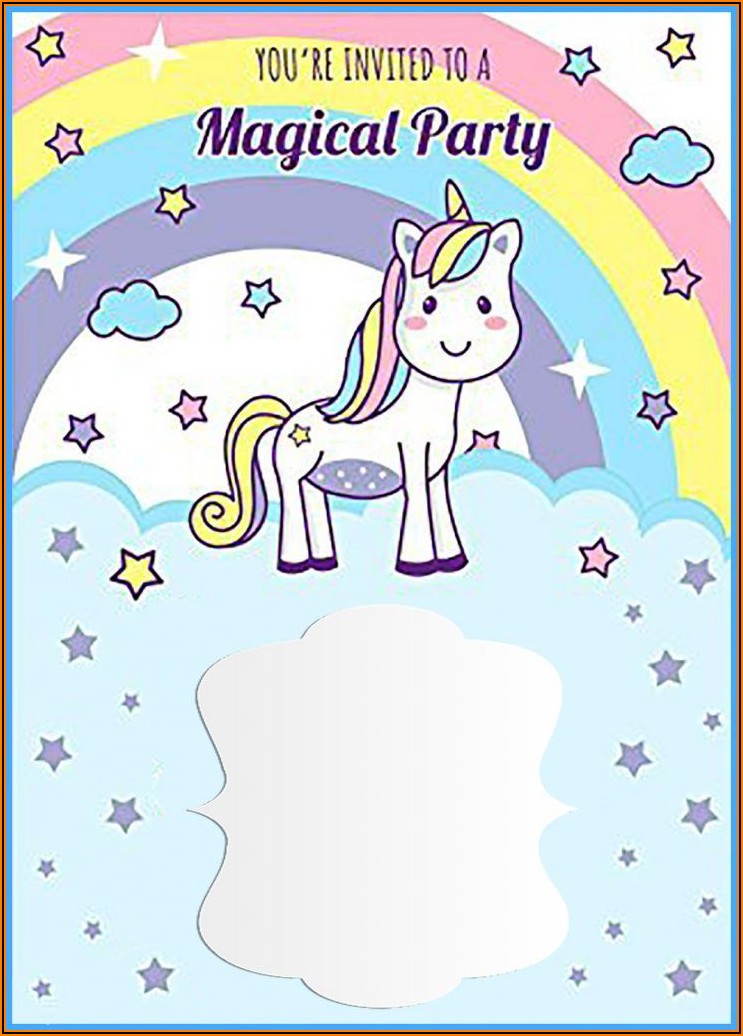 Free Printable Unicorn Invitation Template