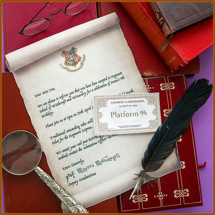 Harry Potter Invitation Letter Template