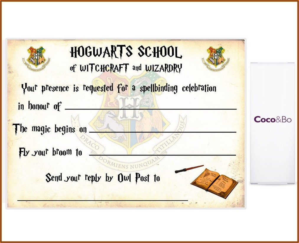 Harry Potter Invitation Template