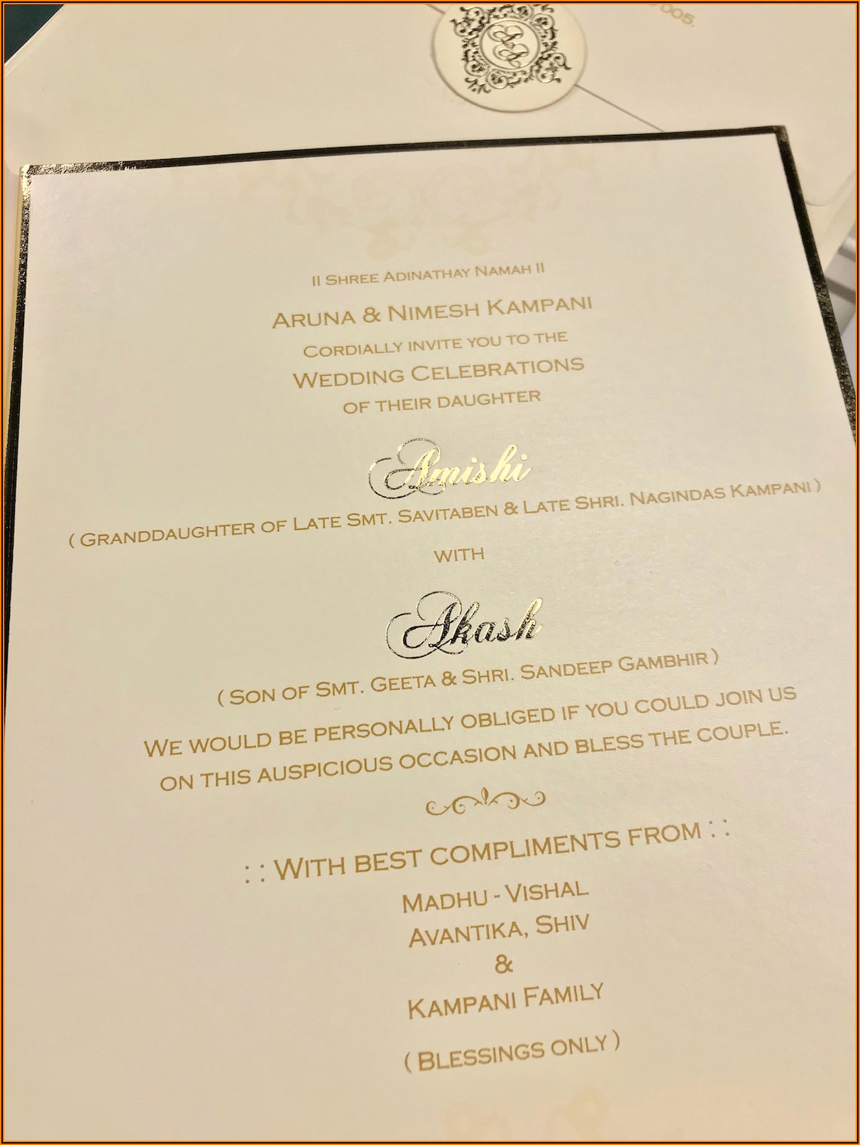 Hindu Wedding Invitation Matter In English