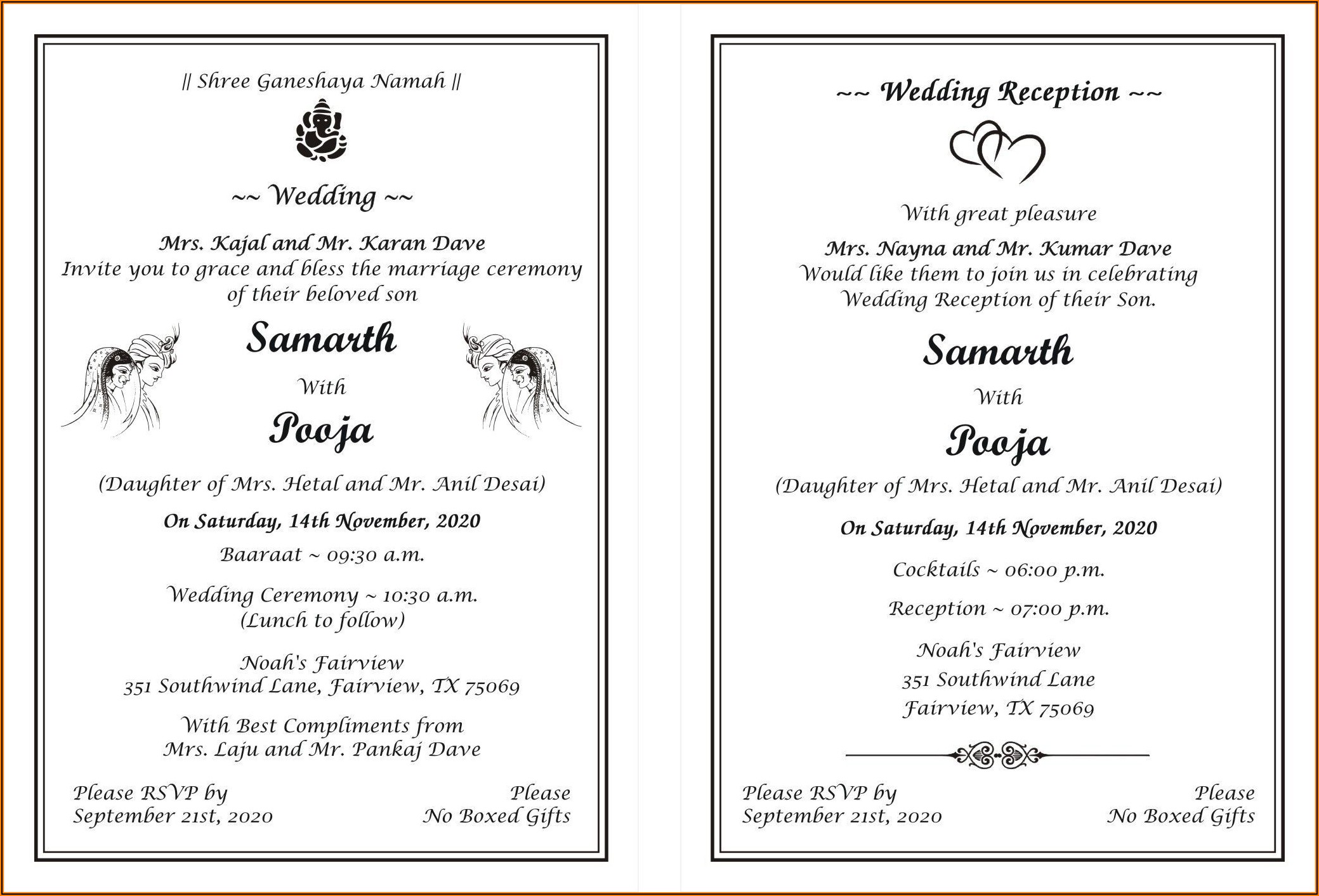 Hindu Wedding Invitation Wording In Word Format