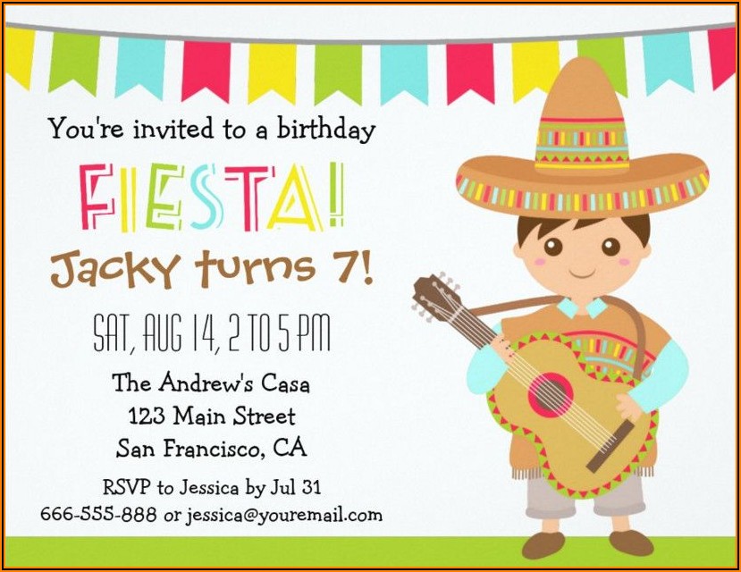 Mexican Fiesta Invitation Template Free