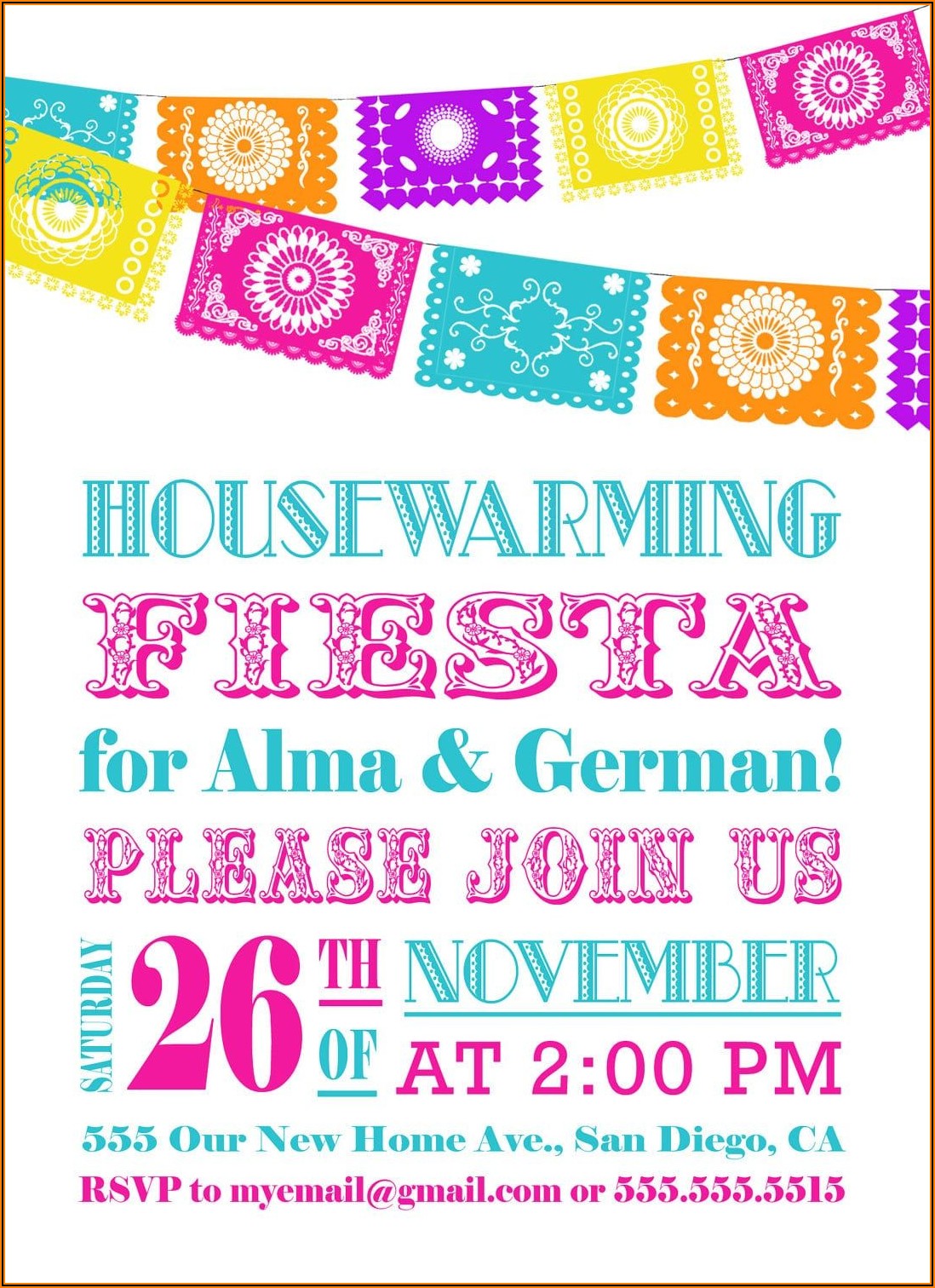 Mexican Fiesta Party Invitation Templates Free