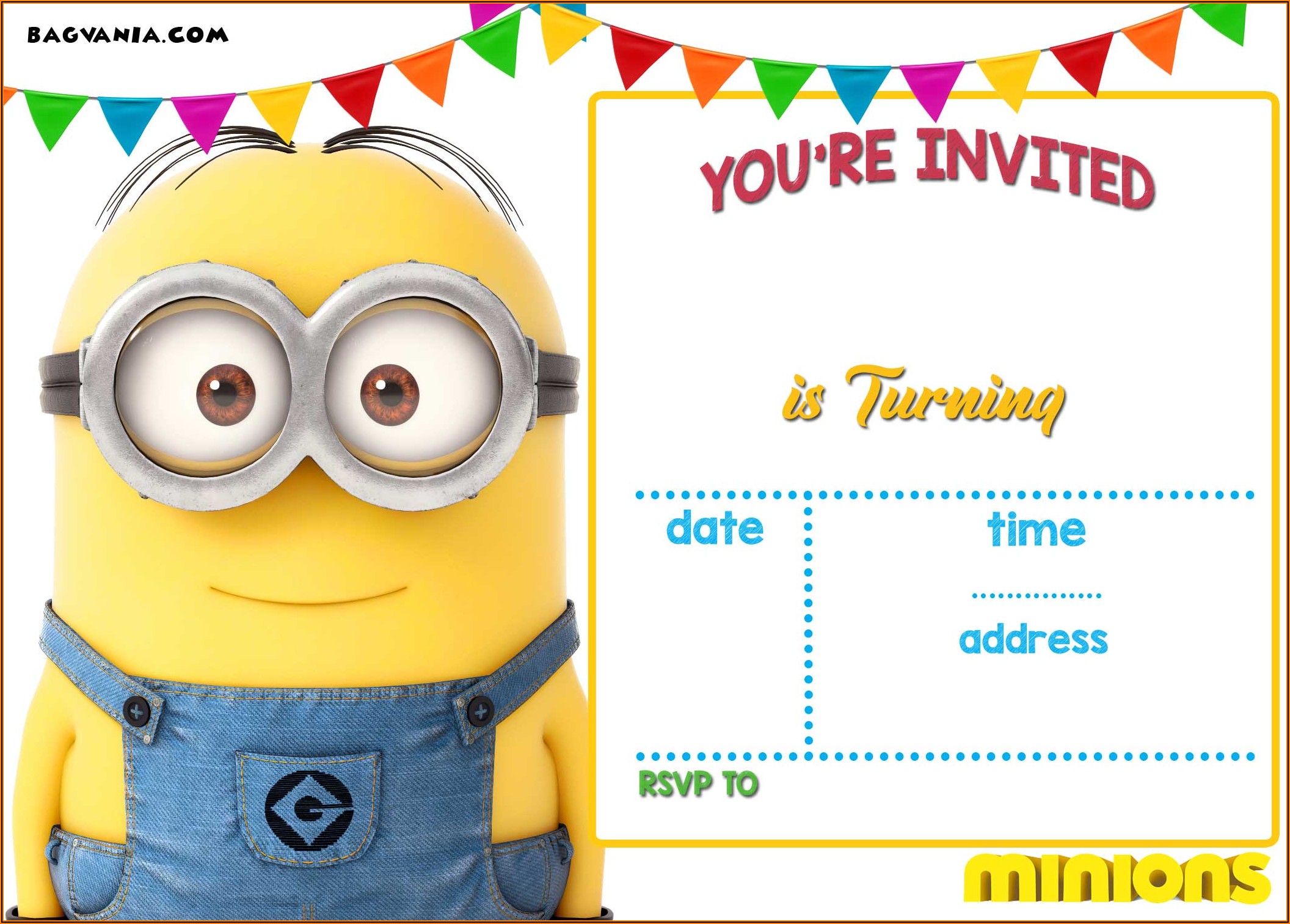 Minions 1st Birthday Invitation Templates