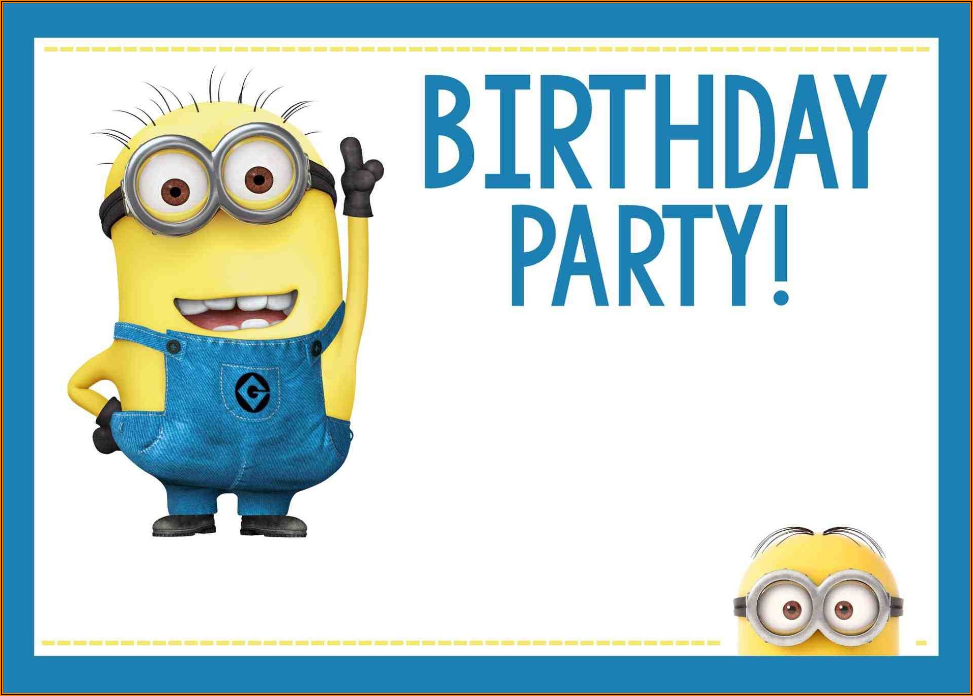 Minions Birthday Invitation Template Free