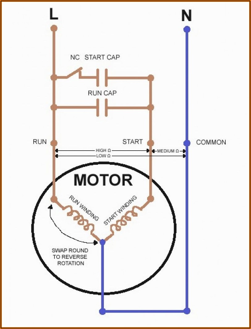 Motor Start Run Capacitor Wiring Diagram