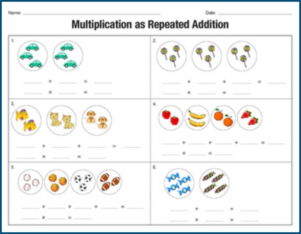 Multiplication As Repeated Addition Worksheet Year 2