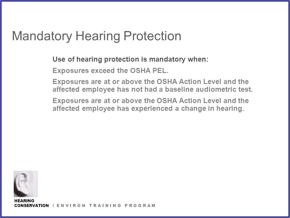 Osha Letters Of Interpretation Hearing Conservation