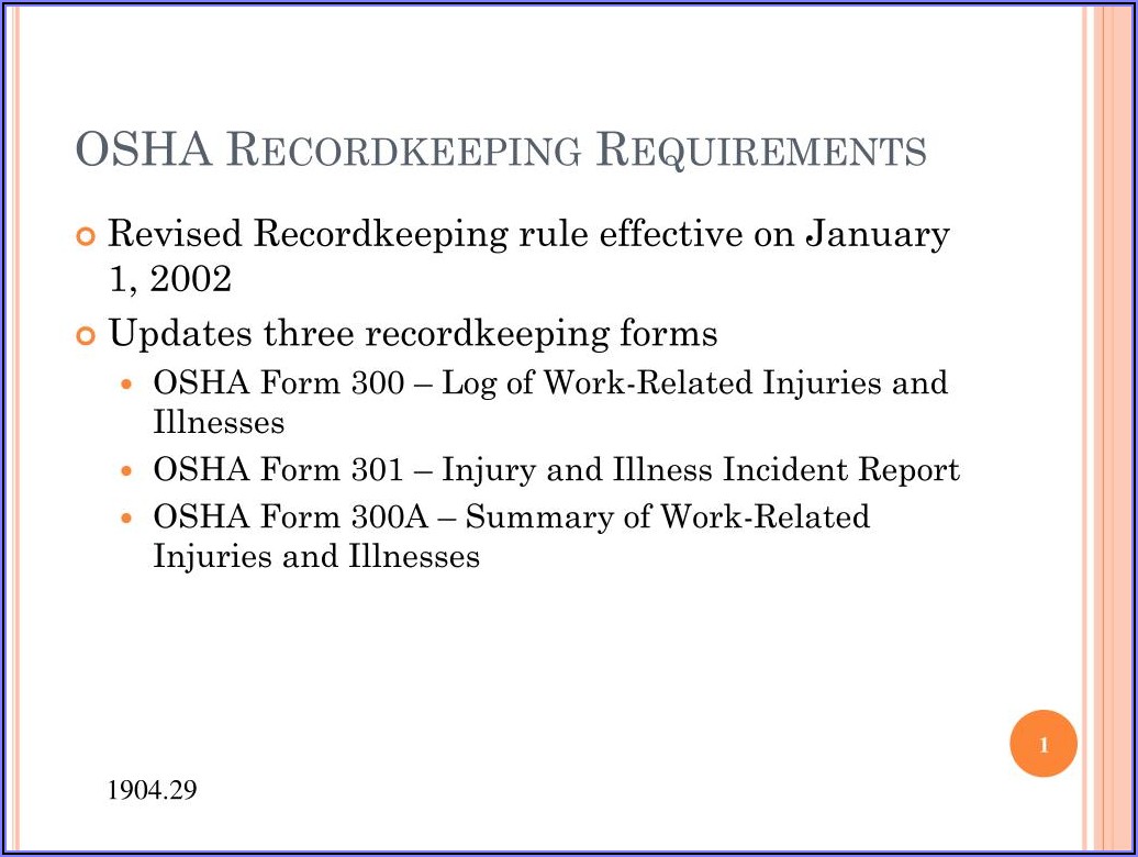 Osha Letters Of Interpretation Recordkeeping