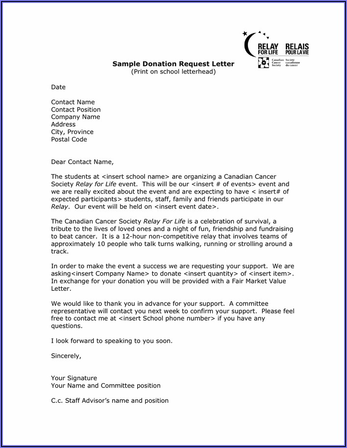 Sample Letter Asking For Donations For School Doc