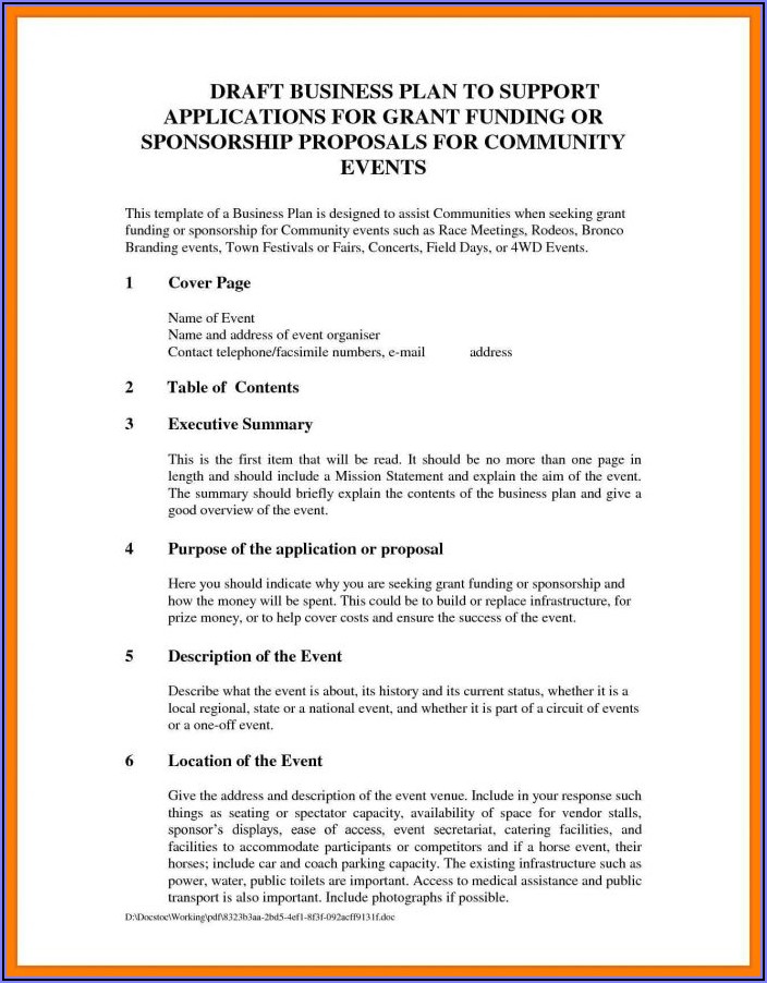 Sample Proposal Letter For Event Sponsorship Pdf