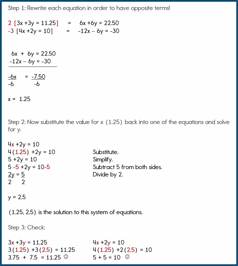 Solving Word Problems Using Equations Worksheets