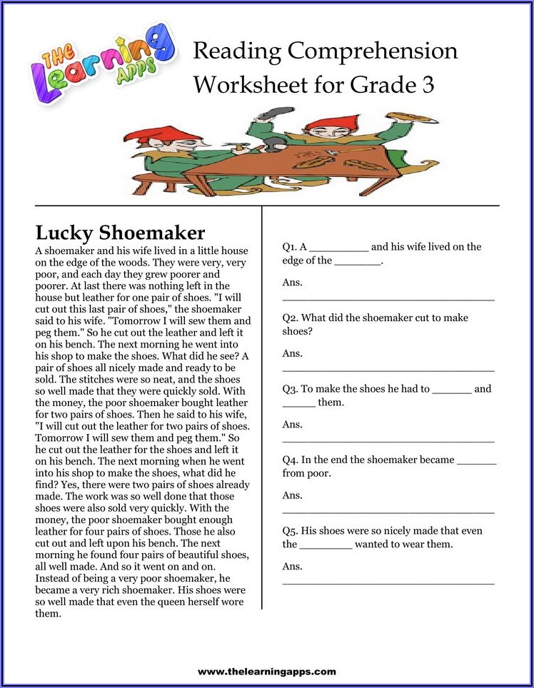 3rd Grade Reading Worksheets Printable Free