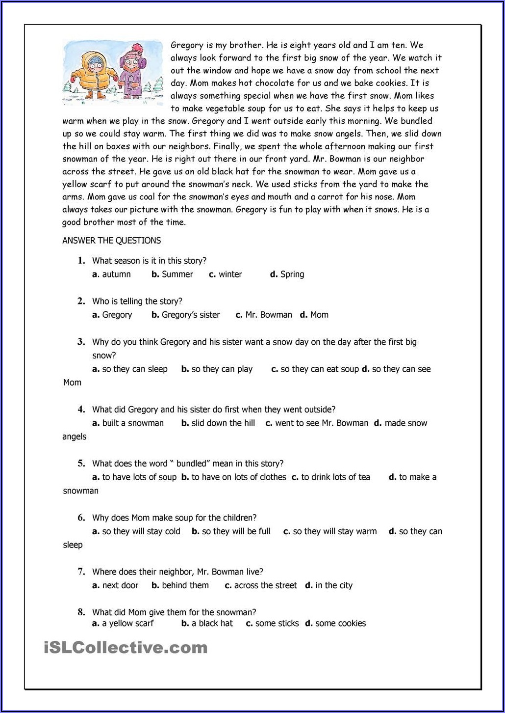 Beginner Esl Reading Comprehension Worksheets Pdf