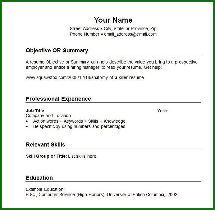 Chronological Cv Template Free Download