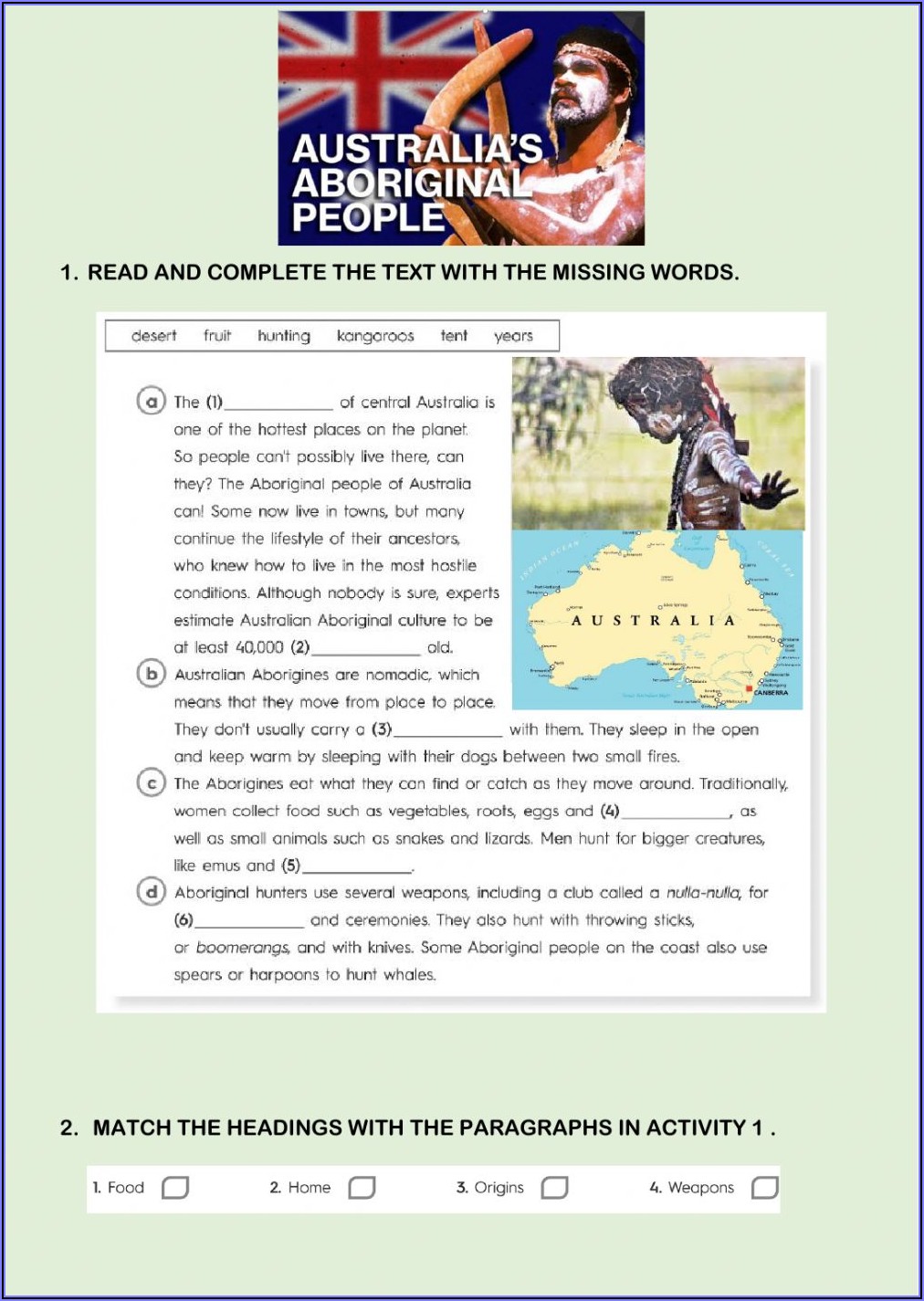 Comprehension Worksheets Year 5 Australia