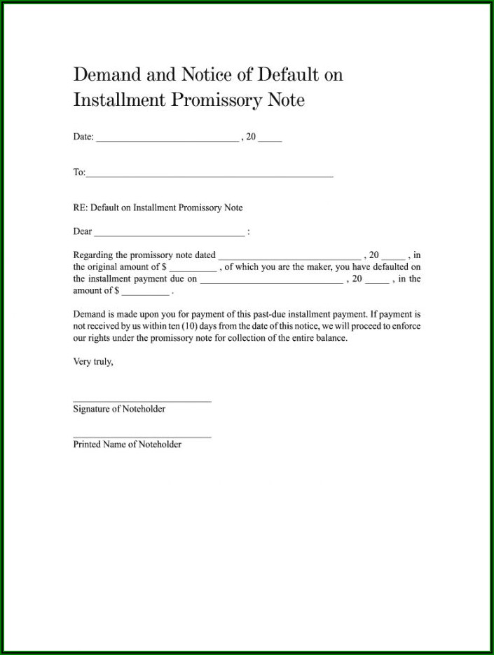 Formal Promissory Note Sample