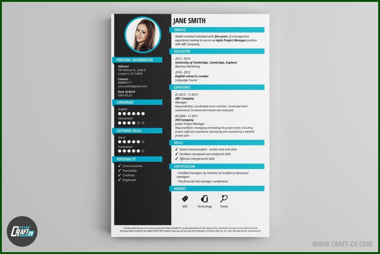Free Online Cv Maker With Photo