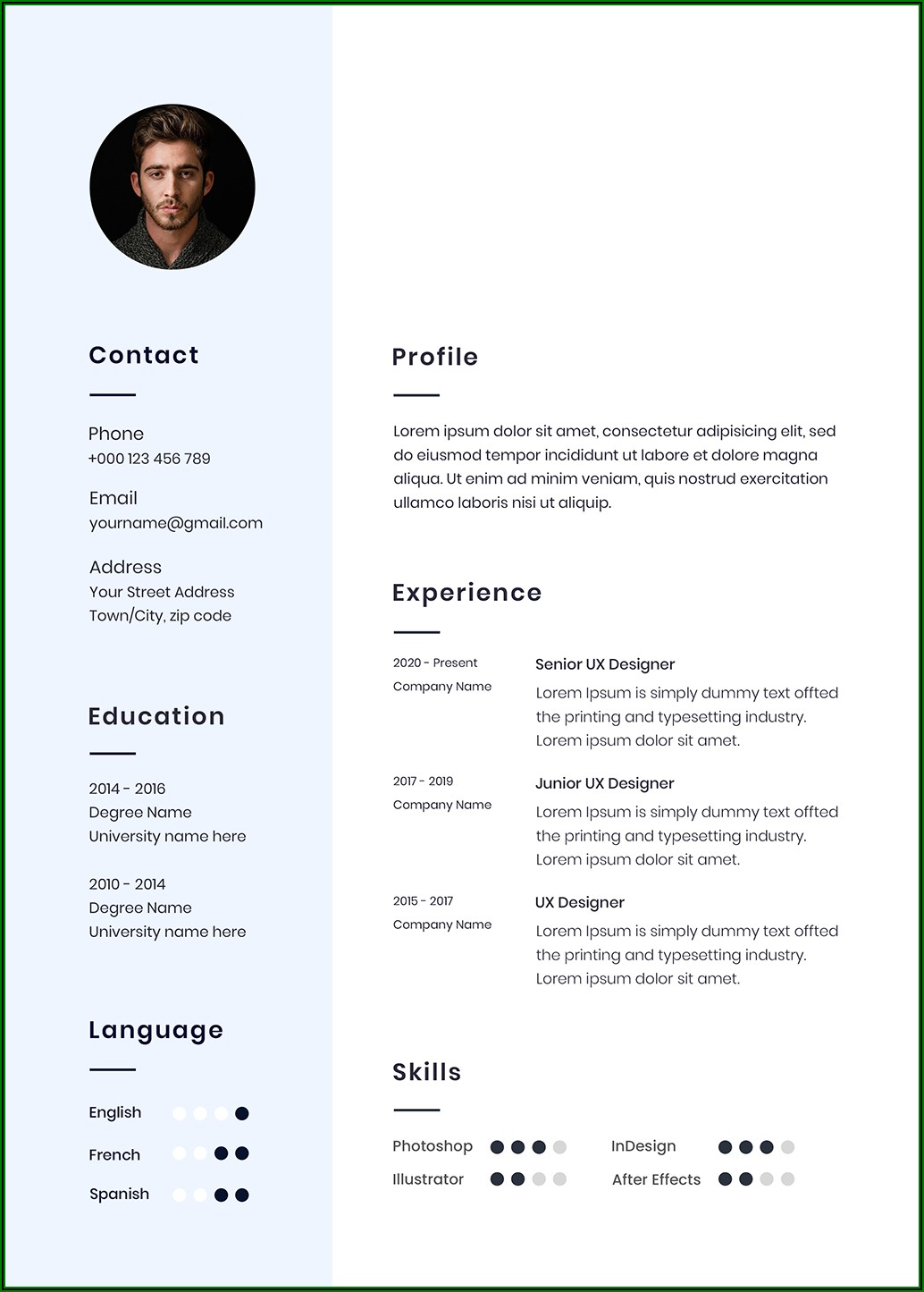Free Online Resume Builder With Photo
