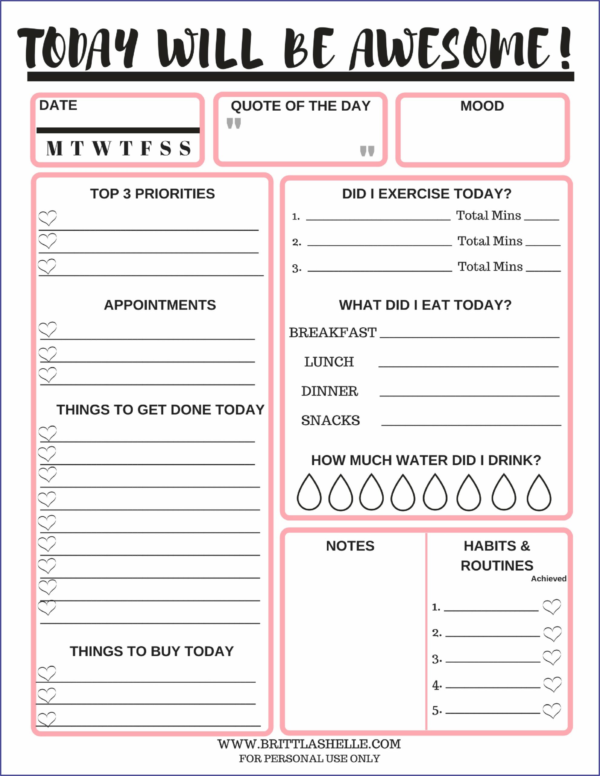 Goal Setting Worksheet For College Students Pdf