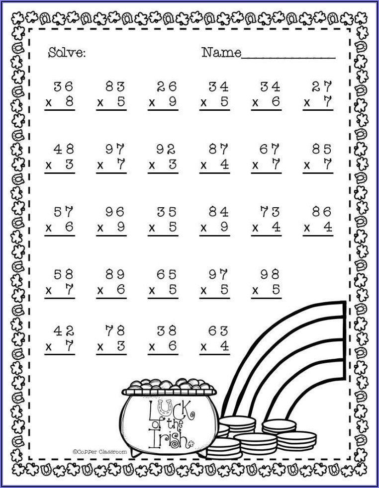 Multiplication Worksheets With Regrouping