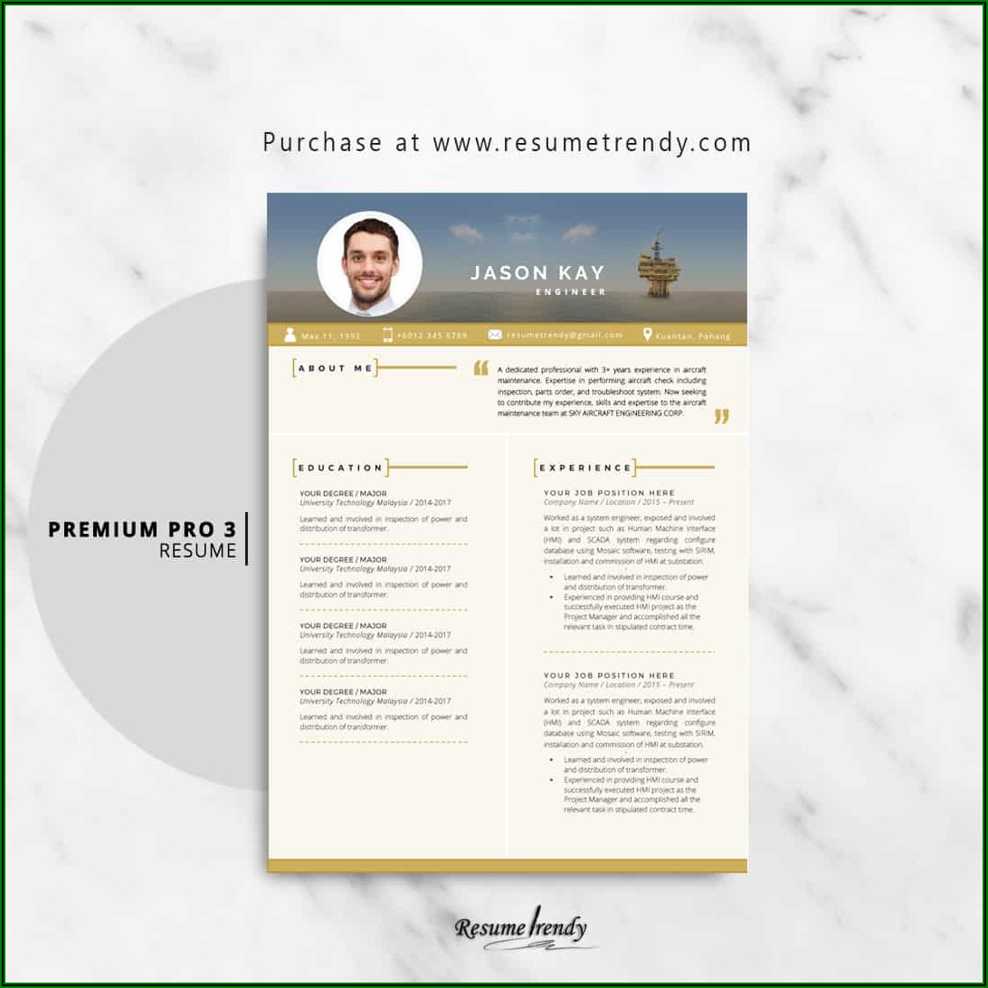 Oil And Gas Industry Cv Template