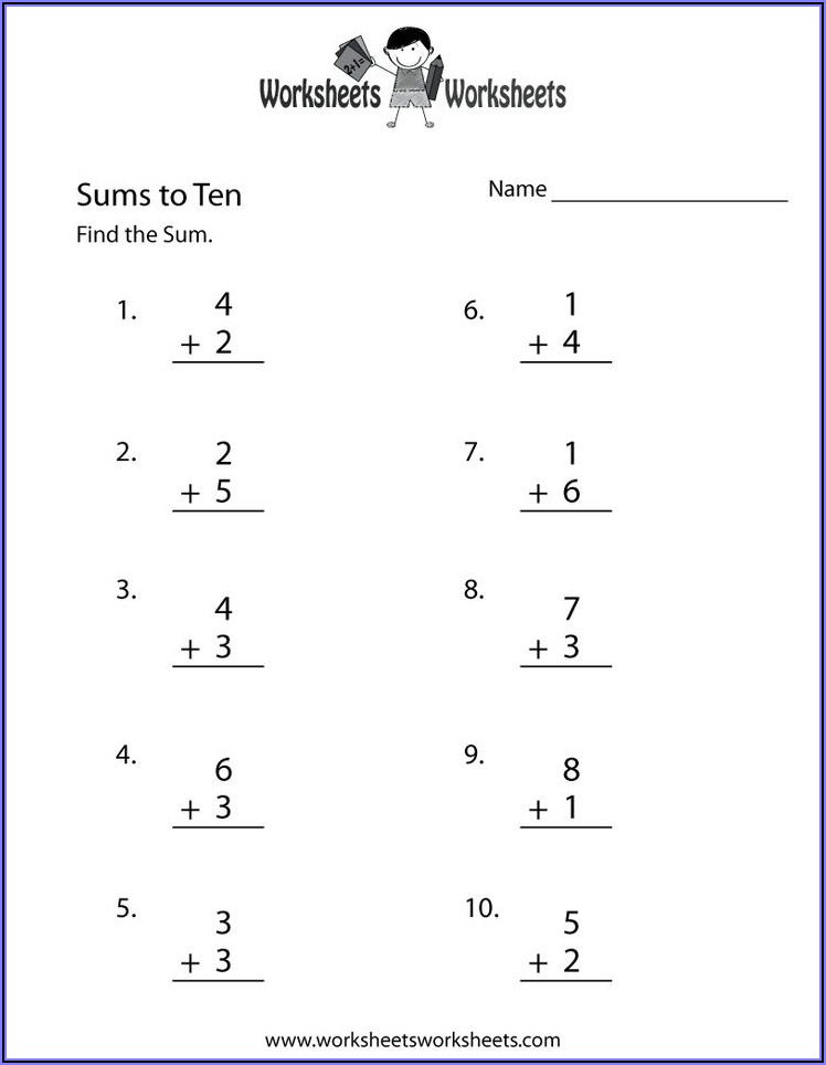 Printable Simple Math Worksheets