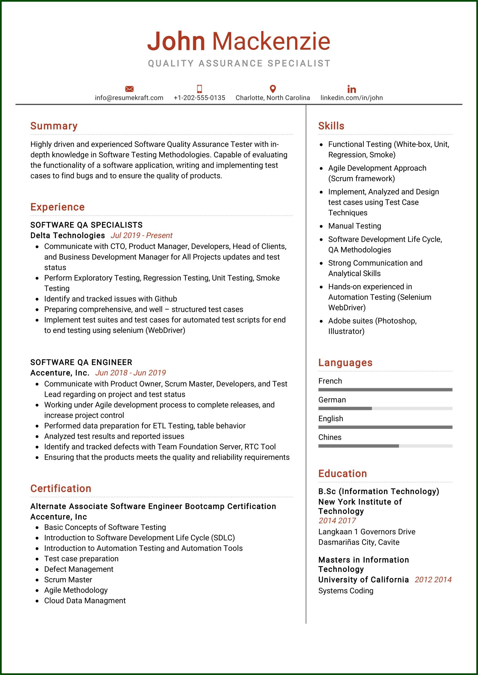 Quality Assurance Job Objective Resume