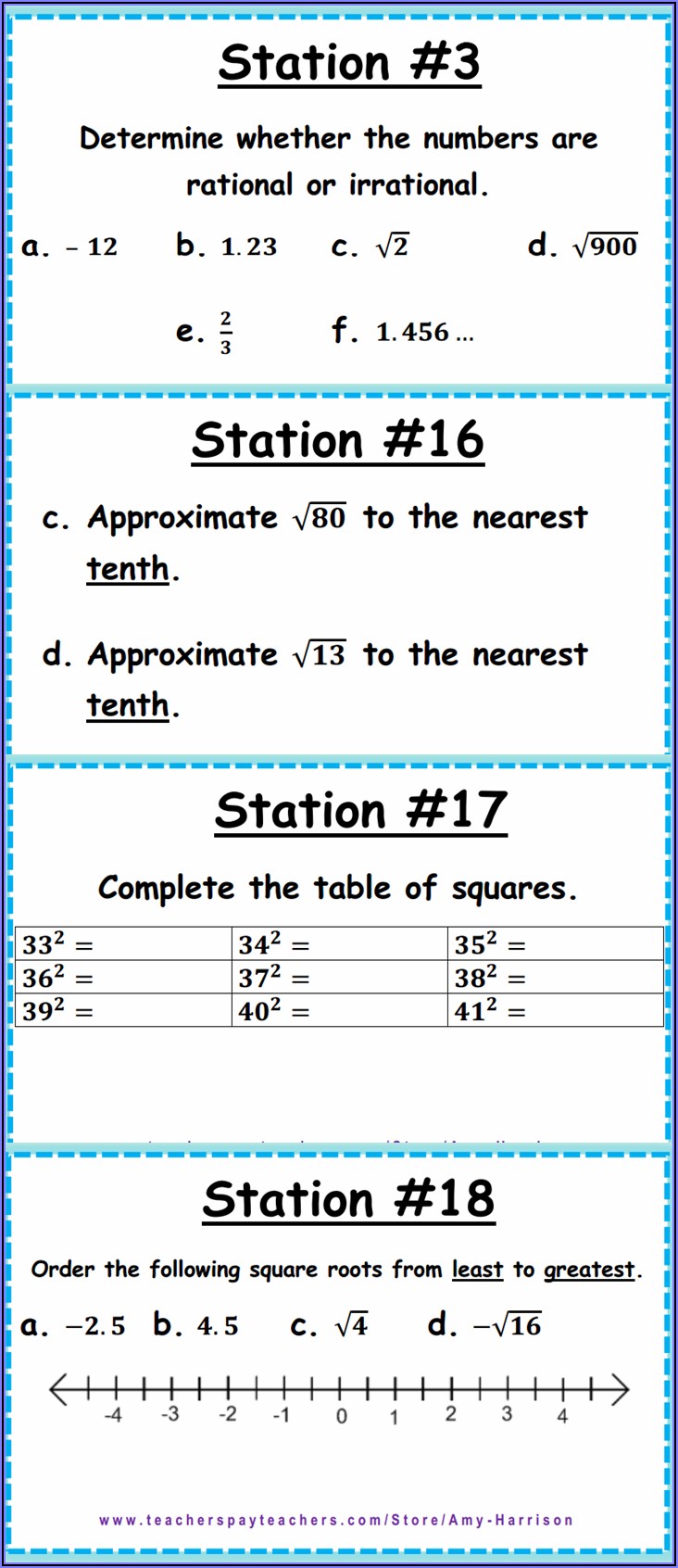 Rationalirrational Numbers Worksheet Answers