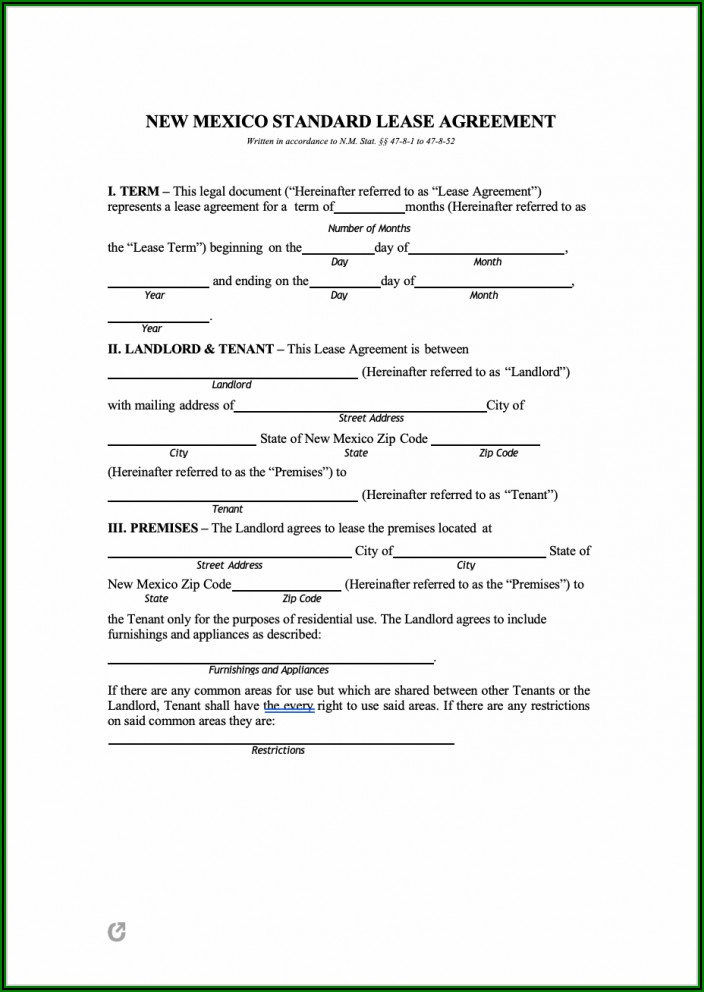 Residential Lease Agreement Example