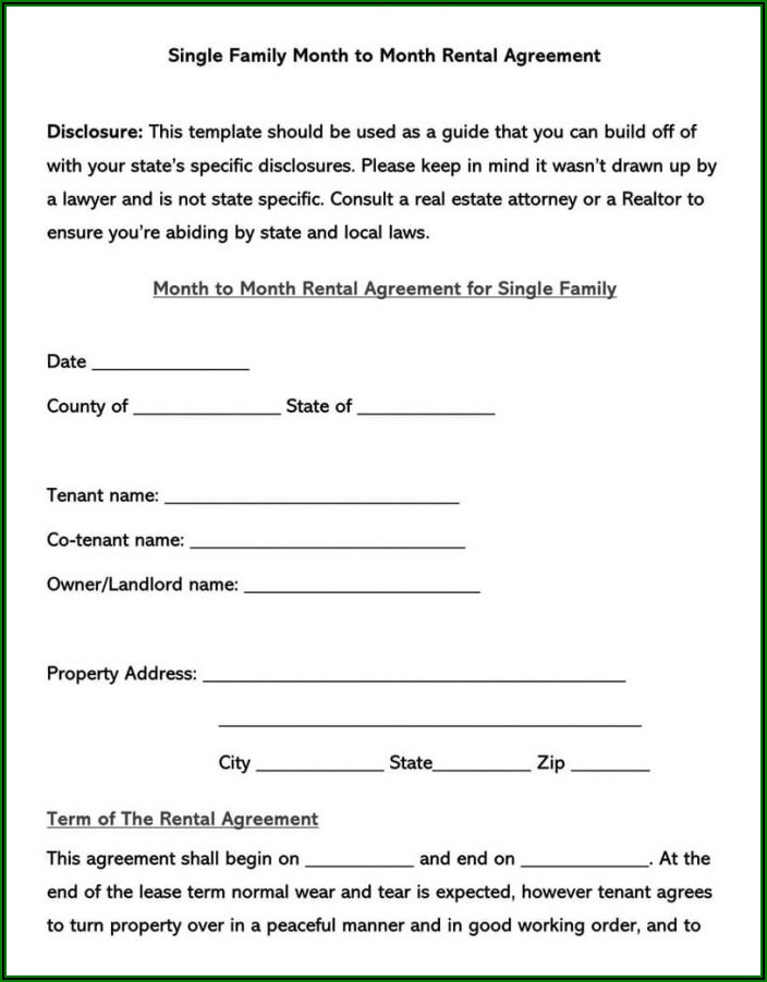 Residential Lease Agreement Form California