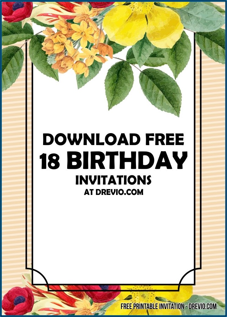18th Birthday Invitation Templates Word