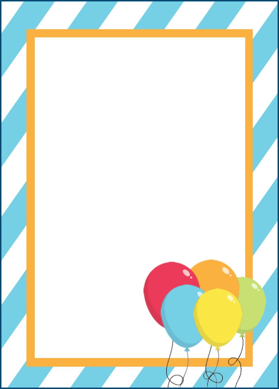 1st Birthday Invitation Background Designs Blank For Boy