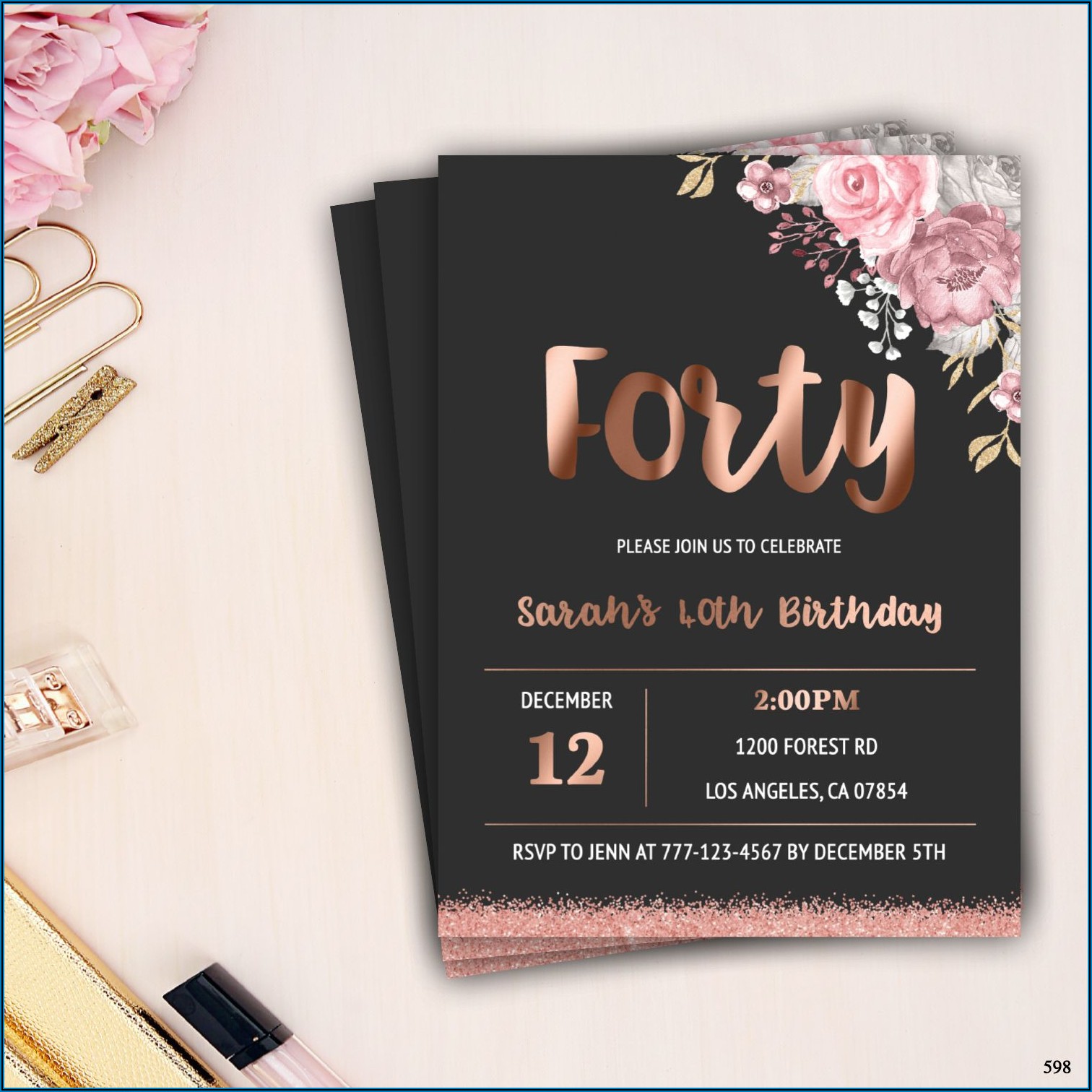 40th Birthday Invitation Ideas For Her