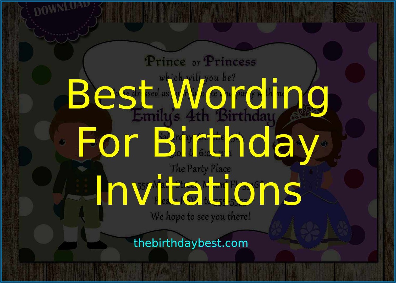 5th Birthday Invitation Message For Boy
