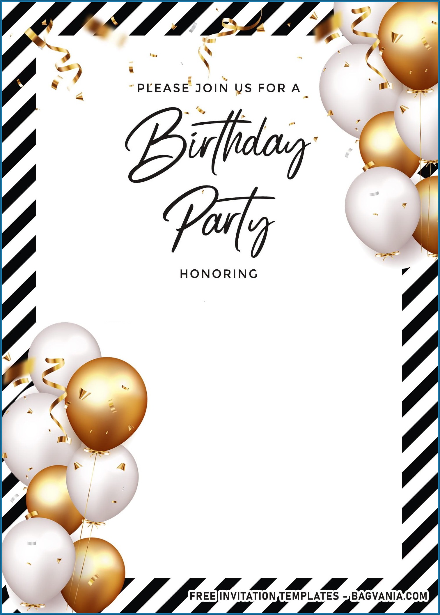 7th Birthday Invitation Background Templates