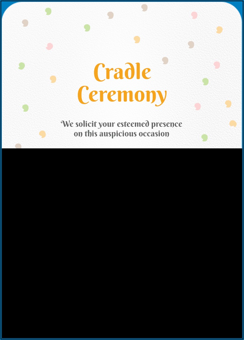 Baby Boy Cradle Ceremony Invitation Message